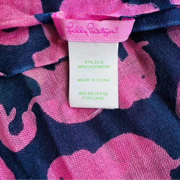 Lilly Pulitzer Tusk Sun Murfee Silk Cashmere scarf - Picture 3 of 3